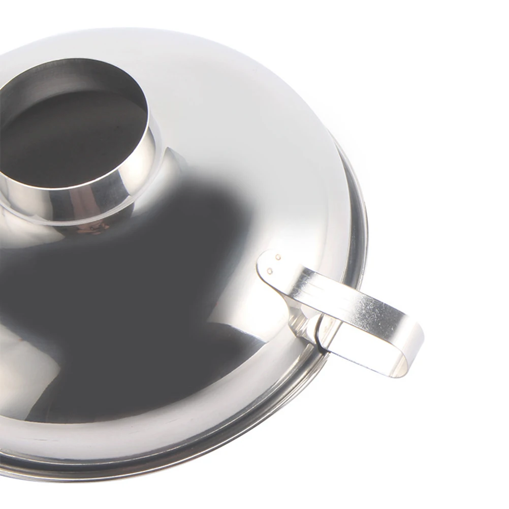 

Stainless Steel Funnel Large Diameter Wide Mouth Kitchen Funnel Food Pickle Jam Filler - Size S (Silver)