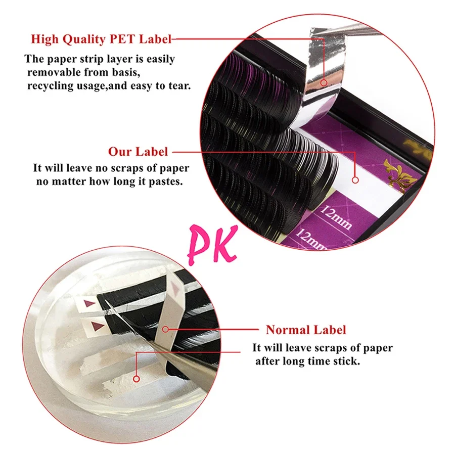 GLAMLASH wholesale 16Rows High quality mink synthetic eyelash single natural eyelashes fake false eye lash make up