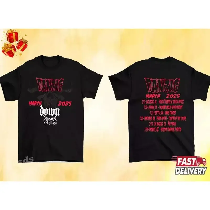 Danzig Tour 2025 US Down Abbath Cro Mags T Shirt