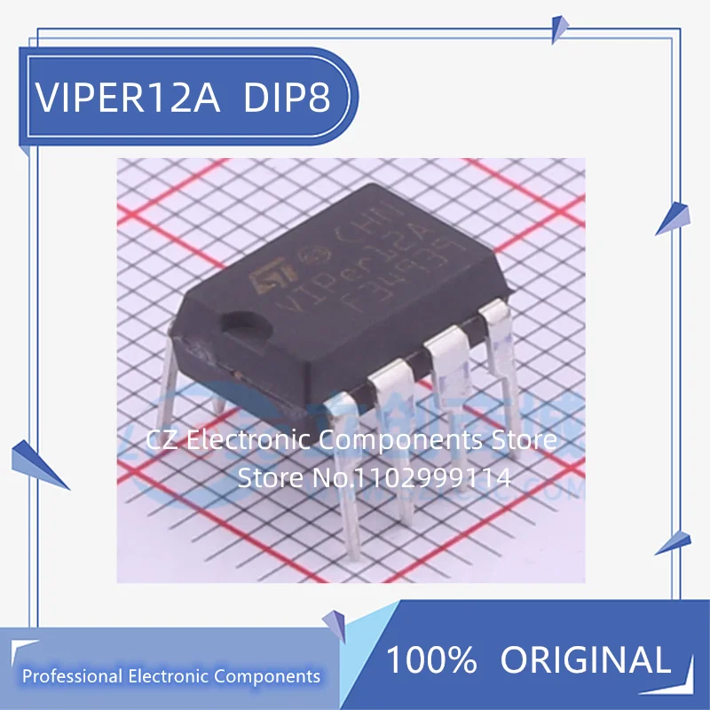 1PCS/LOT Power Chip VIPER12A VIPER12AS-E SOP8 VIPER12ADIP-E DIP8 Converter Offline Topology 60kHz 8-SOIC