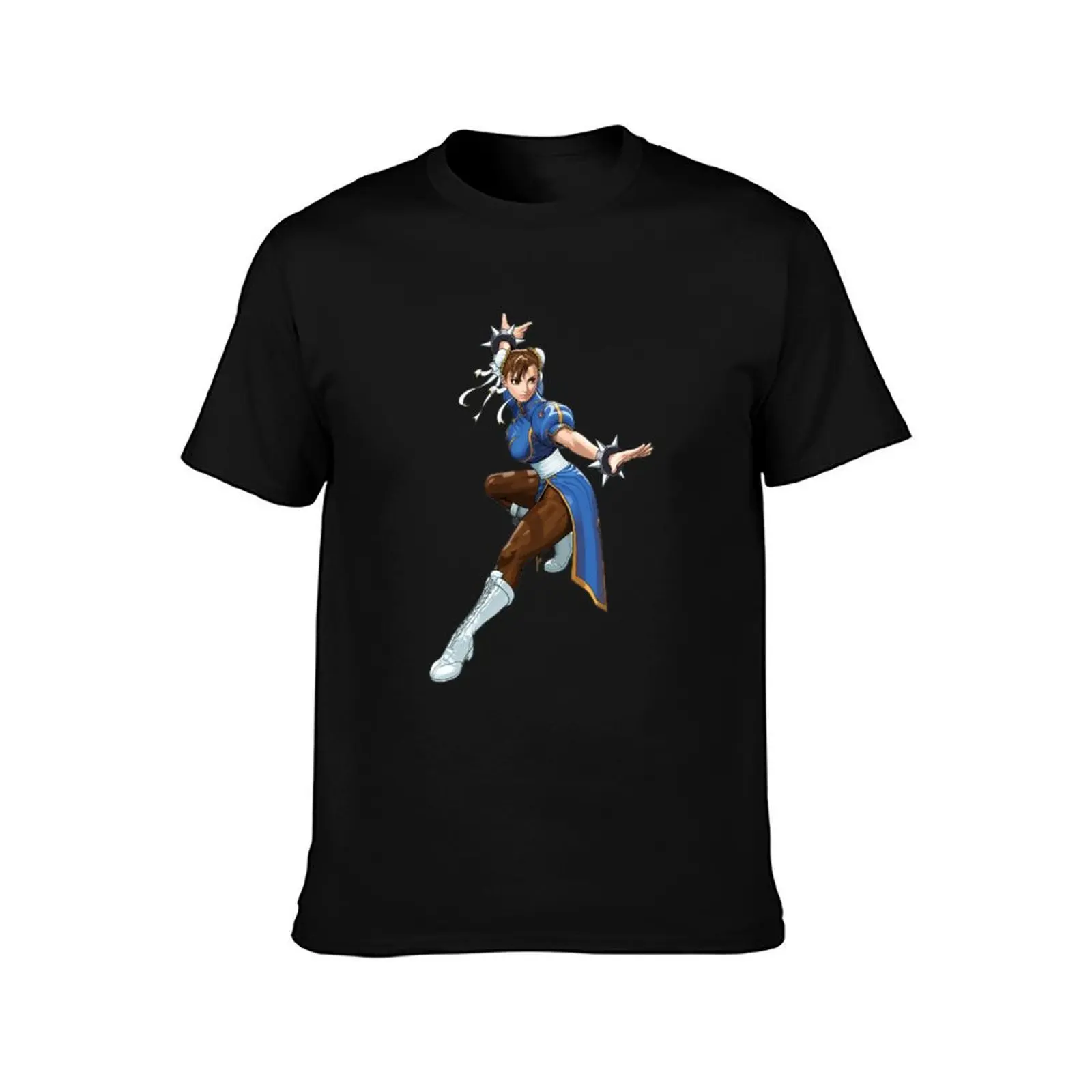 Chun Li t-shirt street wear vintage graphic tee plain men clothing