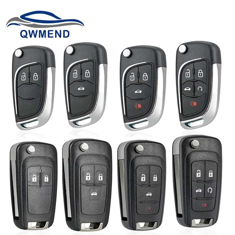 

2/3/4/5 Button Remote Car Key Shell for Chevrolet Lova Aveo Cruze for Opel Vauxhall Insignia Astra Mokka for Buick Flip Key Case