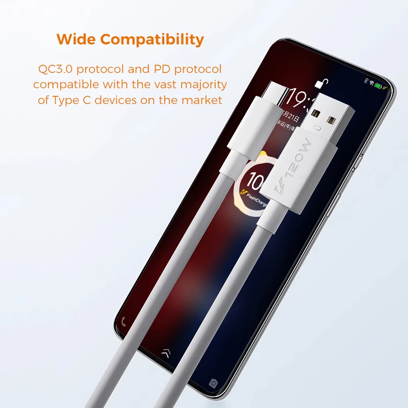 For Vivo USB Type C PD 120W Fast Charging Cable Super Flash Charge Cord For IQOO 12 11 10 9 Pro Neo 11 6SE X90Pro X80 X Find