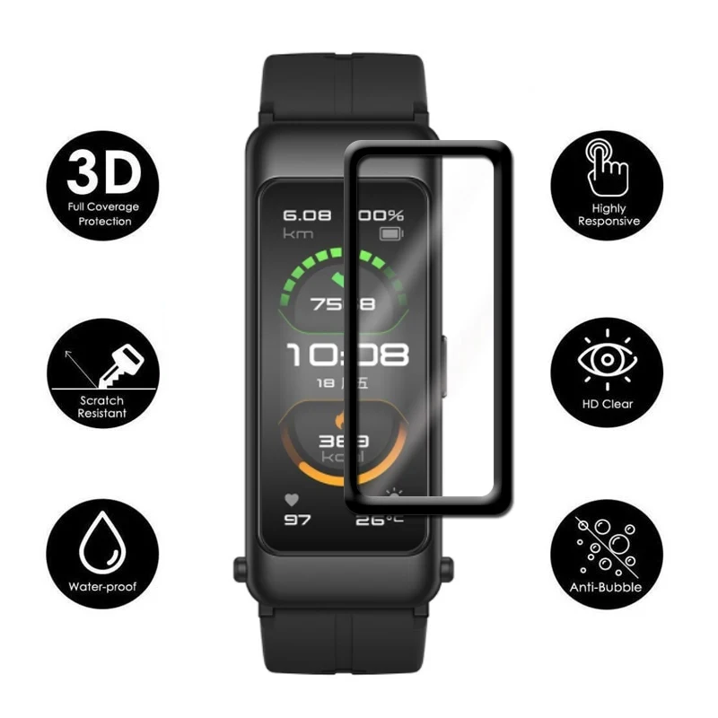 Folia ochronna Smartband do inteligentnej bransoletki Huawei TalkBand B6 B7 Osłona ekranu na nadgarstek Pełna folia bez szkła hartowanego
