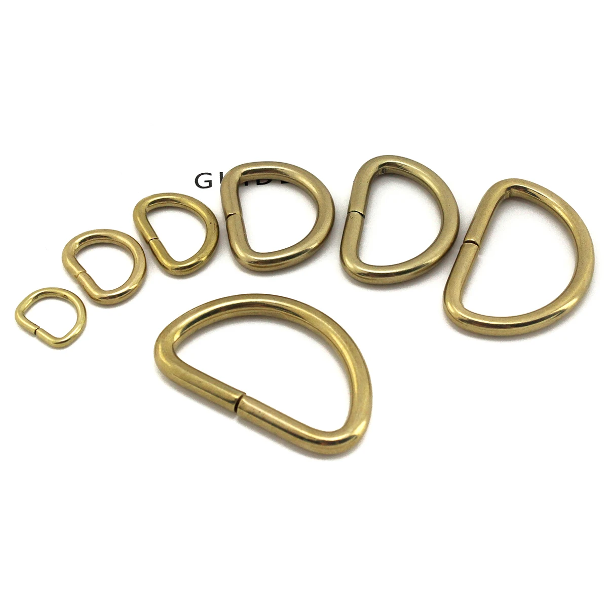 20pcs D Rings Buckles Solid Brass for Bag Strap Belt Purse Webbing Dog Collar 10-38mm Inner Width Leather Craft DIY Accessories