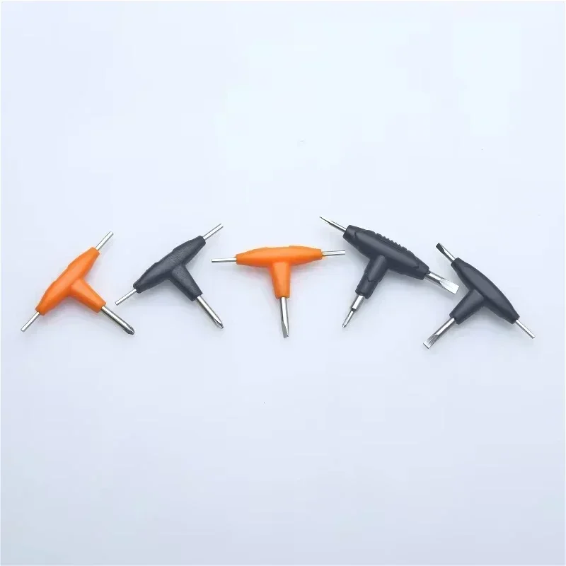 Orange Black T-shaped three-purpose Screwdriver Tool Sets Suitable for Maintenance Communication Equipment 6pcs/bag