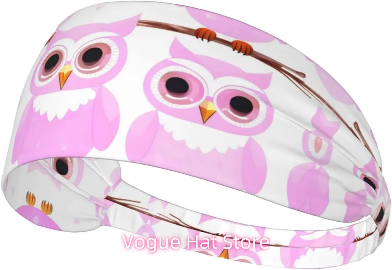 

Elastic Exercise Headband, Outdoor Sports Elastic Headband, Fitness, Yoga, Running, Cycling Cute owl Pattern