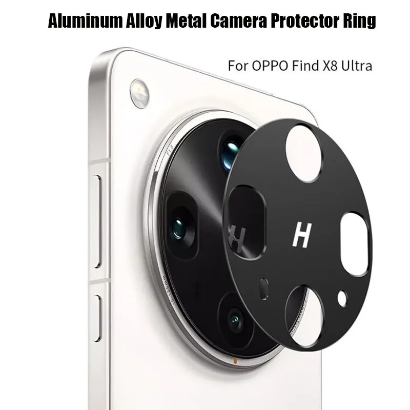 

For Oppo Find X8 Ultra Phone Camera Protectors Metal Hollow Lens Frame for Find X8 Pro Frosted Anti Scratch Lens Protective Film