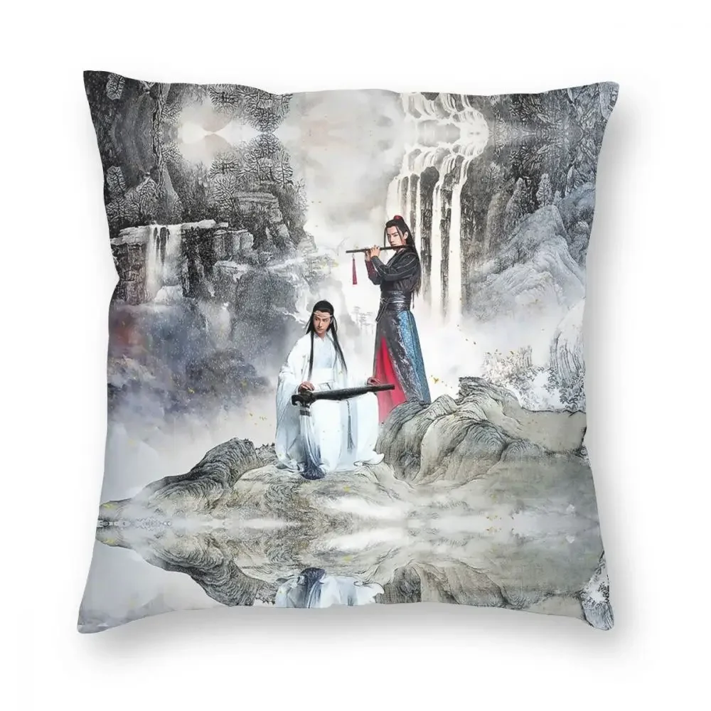 The Untamed Poster Throw Pillow Cover Decorative Pillow Wei Wuxian Lan Zhan Wangji 45*45cm Pillowcase