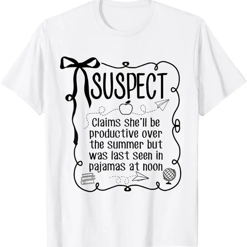Suspect Last Day Of School Teacher Coquette Bow Summer Break T Shirt