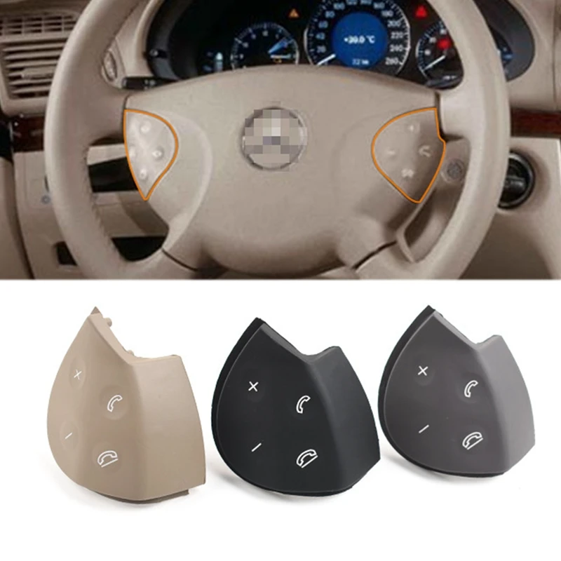 Car Steering Wheel Switch Control Button Trim Cover For Mercedes Benz E-Class W211 E320 E350 E550 2003-2006