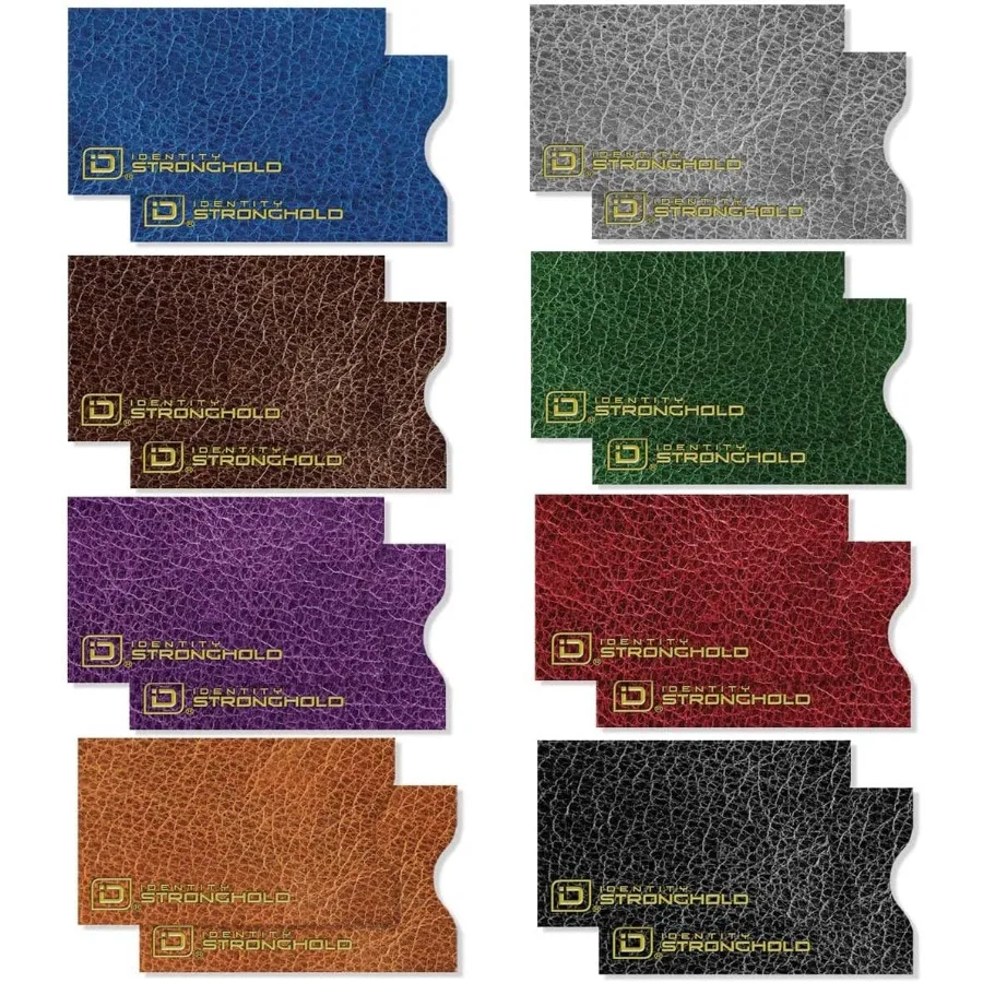 

ID Stronghold — RFID-блокировка eves — Защита для паспорта и кредитных карт — Защита от кражи личных данных, кожаный вид — 16 шт.