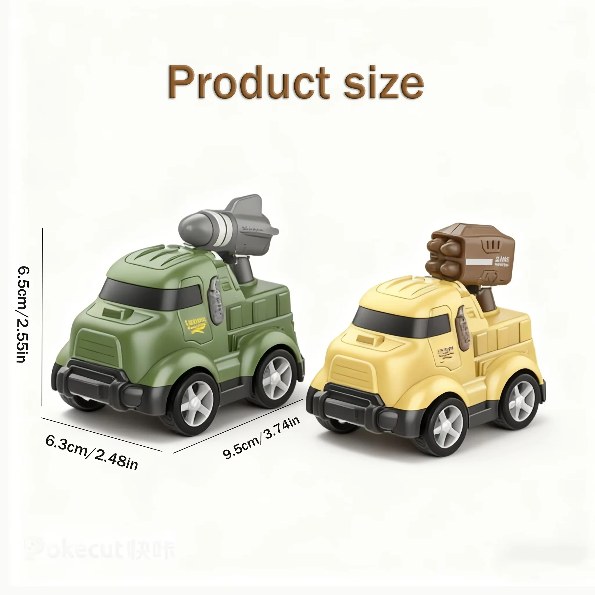 Random Cartoon Inertia Military Car Toys, Blind Box Surprise, Realistic Model, Ideal Gift for Kids Birthday & Christmas.