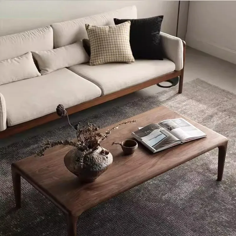 

North American black walnut coffee table combination Nordic all-solid wood tea table household simple modern tea table