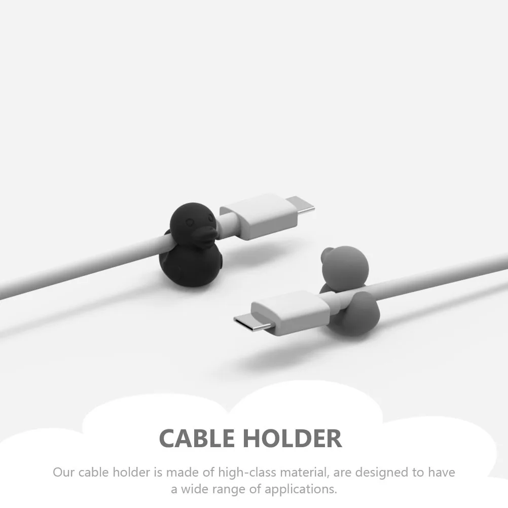 

8Pcs Cute Duck Cable Manager Self-Adhesive Wire Holders for Desk Organization Cord Winder Adjustable Clamp Clip