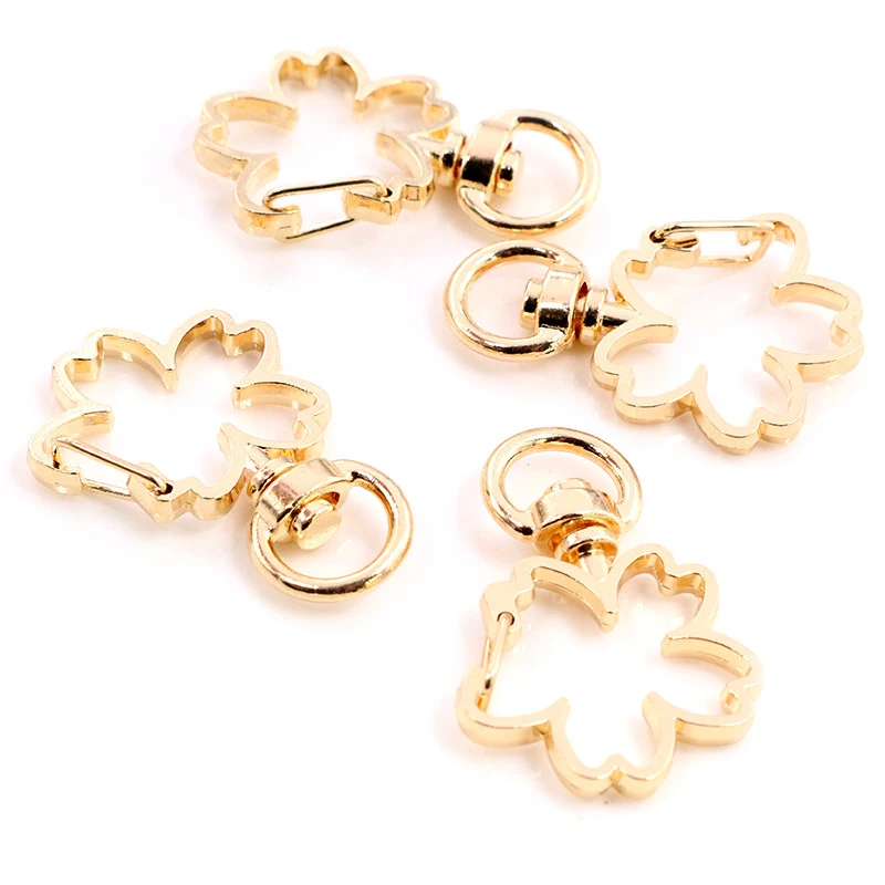 Cat Heart Snap Hook Clips, 10pcs Keychain Supplies