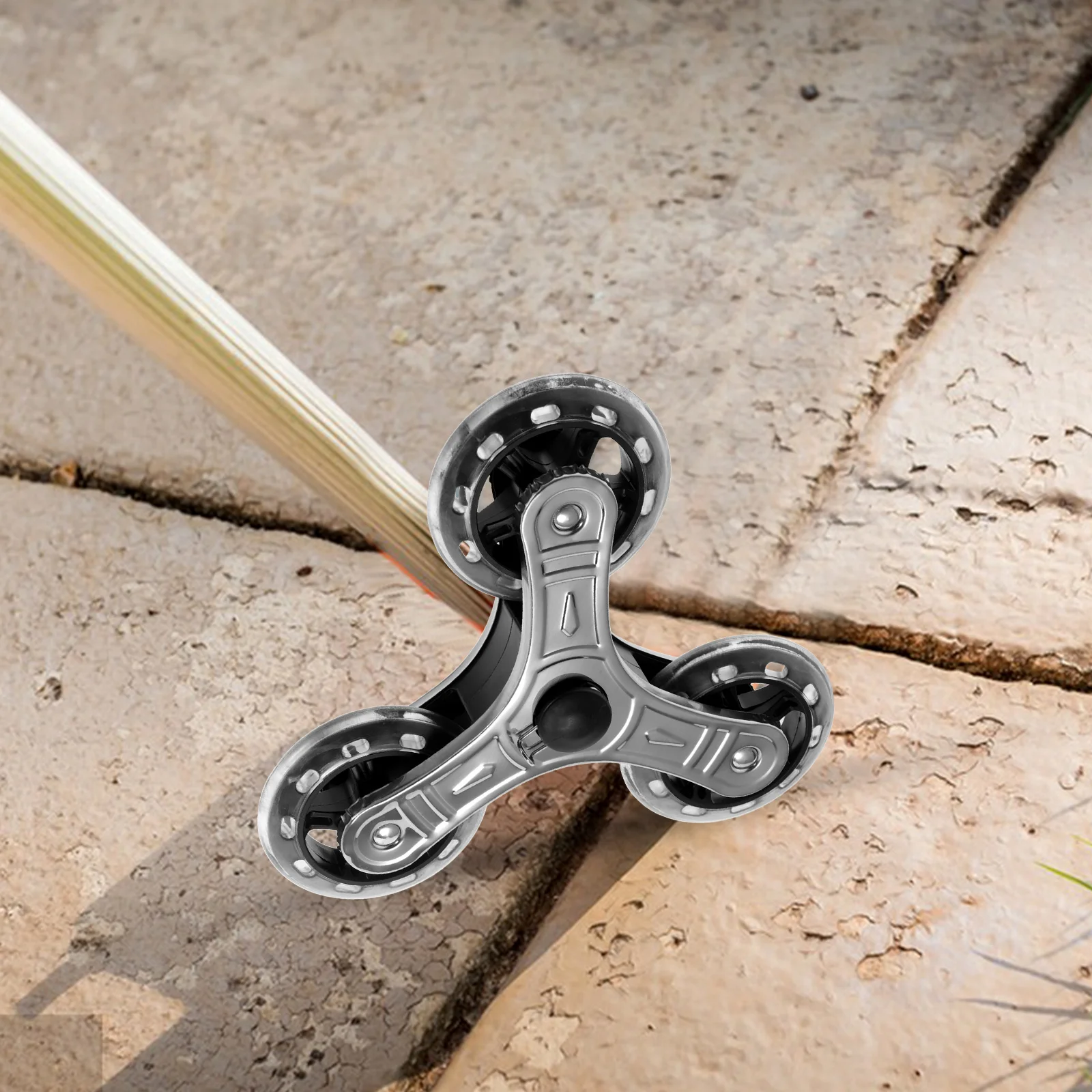 

Stainless Steel Triangle Stair Climbing Cart Casters Trolley Wheels Shopping Cart Replacements Supplies Luggage Caster