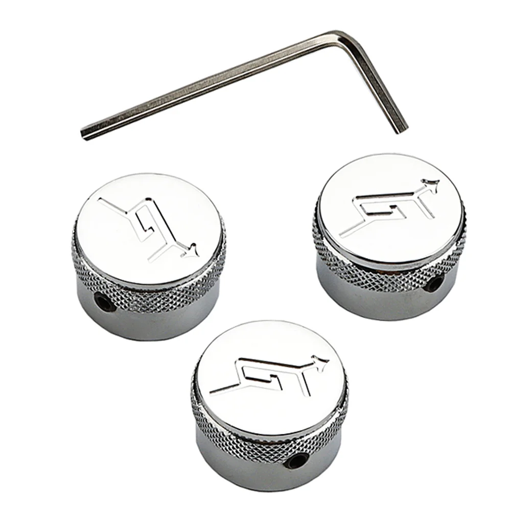 

1Set Guitar Knobs Alloy Durable Volume Control Knobs for Electric Guitar Replacement Parts Practical Wear Resistant
