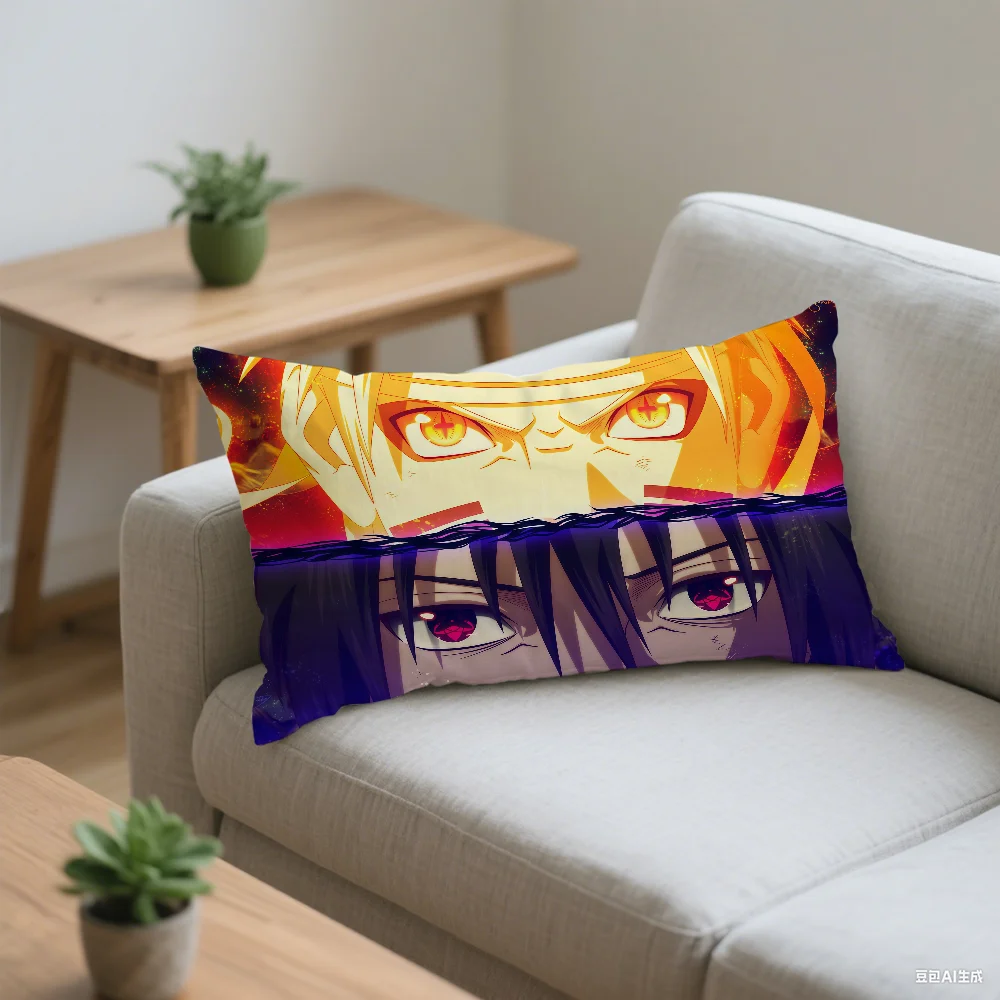 Immagine 6: Fodera per cuscino Anime N-Naruto, federa rettangolare stampata per comodino, divano, decorazione per la casa