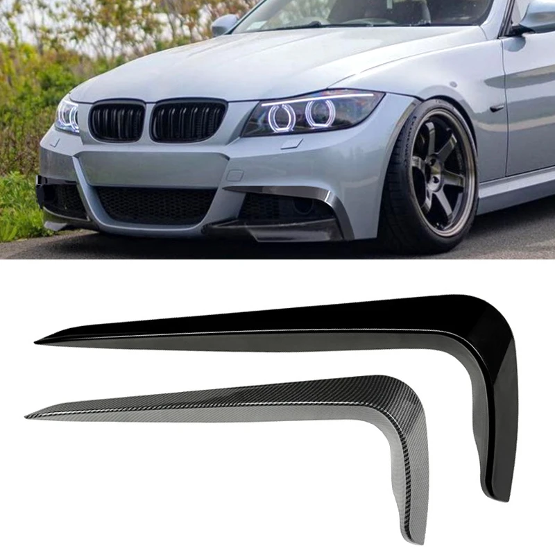 

Car Front Bumper Air Vent Intake Splitters Upper Trim Splitter Spoiler Fog Lamp Spoilers For BMW 3 Series E90 E91 M Sport 05-12