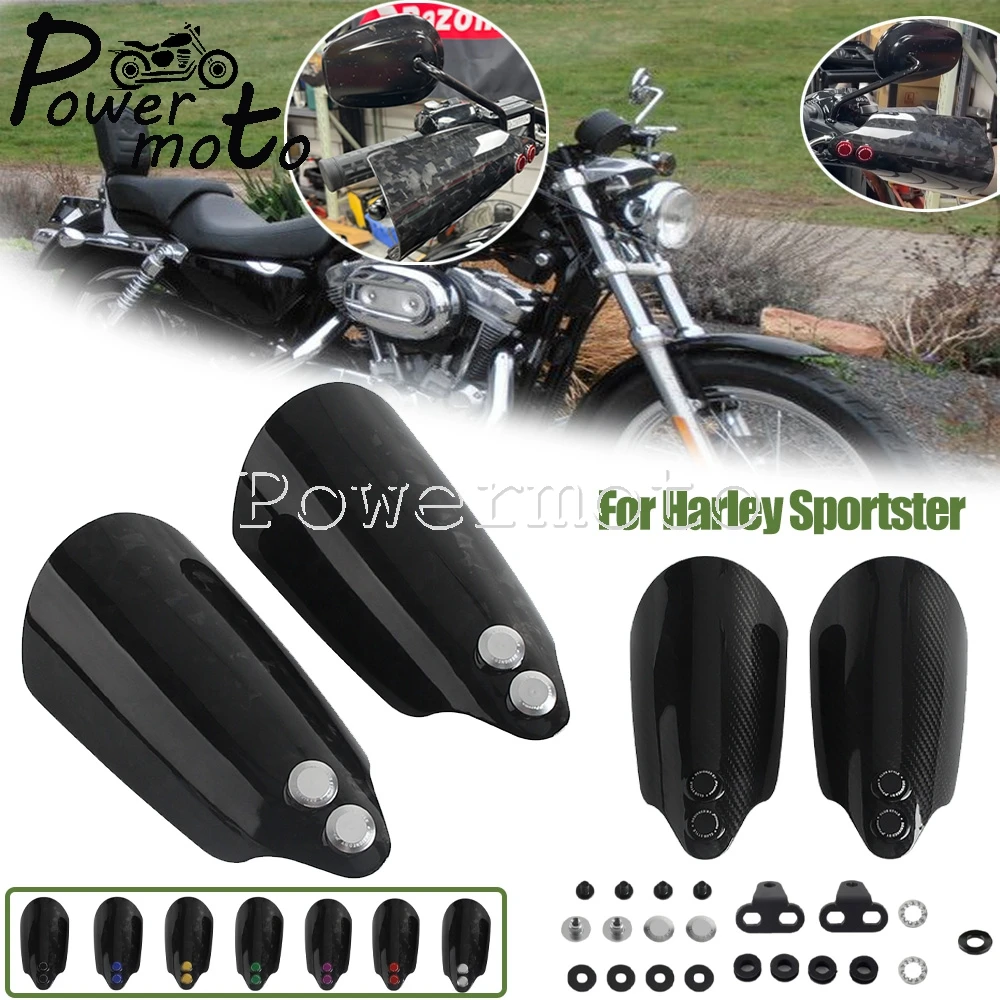 

Для Harley Sportster 883 Iron-XL 883N 883 SuperLow-XL 883L Forty-Eight XL 1200X 2009-2022 защита рук из углеродного волокна в клубном стиле