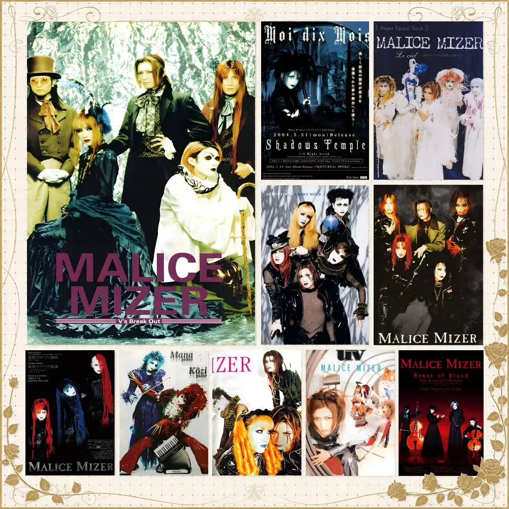 Band M-Malice Mizer Visual Kei Gothic Poster Wall Art Bedroom Living Room Dorm Bar Cafe Gym Studio Home Decor Gifts