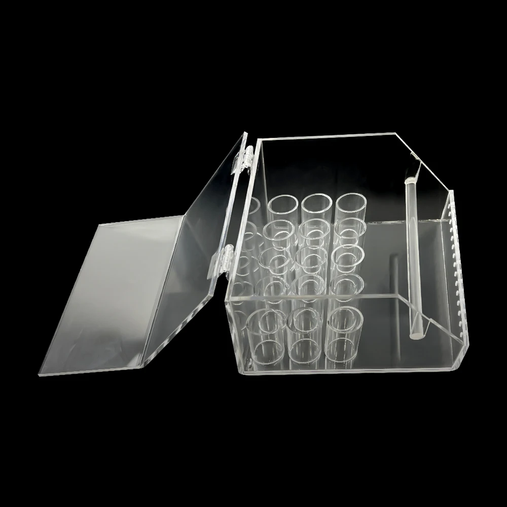 Dental Acrylic 2 In 1 Ligature Tie Storage Box Orthodontic Elastic Power Chain Transparent Placing Box Dispenser Holder Case