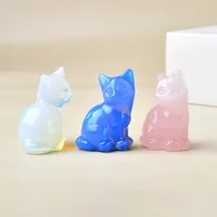 Natural crystal carved cat, a perfect choice for home decoration as a crystal gift ornament, a great option for healing crystals 5