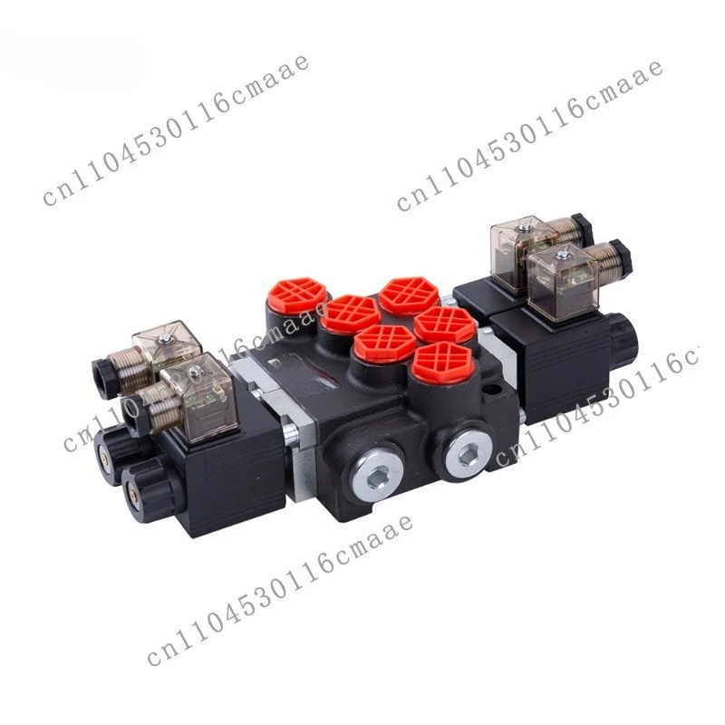Hydraulic valve, 4 outlets, solenoid valve control Z50, Z80, voltage 12 volts.