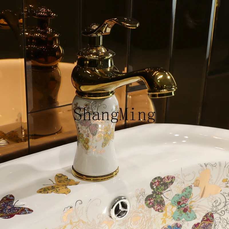 CL balcony bathroom ceramic column integrated table face wash modern hand wash basin