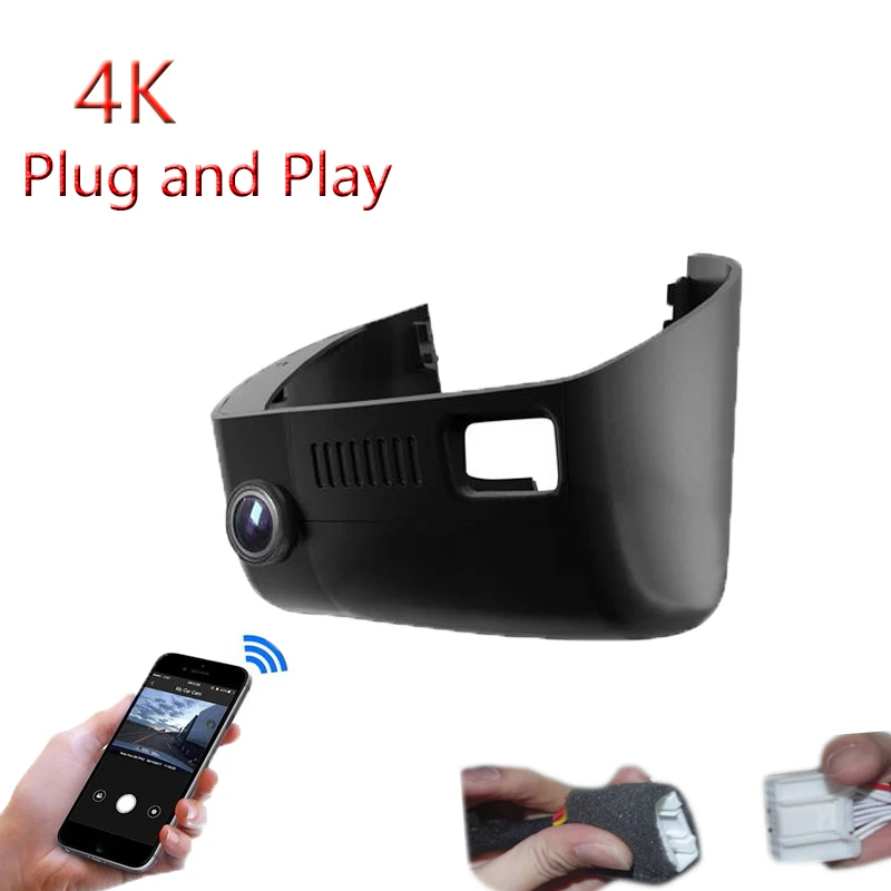 4K Plug And Play For Jeep Cherokee 2015 2017 / Grand Cherokee 2012-2014 2015 2016 2017 2018 Car Video Recorder Wifi DVR Dash Cam