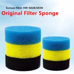 3Pcs/Pack Sunsun Aquarium Filter Biochemical Sponge Replacement HW-602B HW-603B HW-604B for Fish Tank Filter Pump