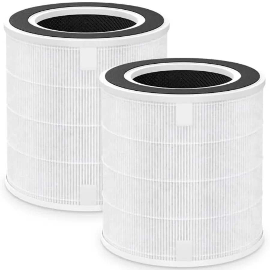 

2-Pack PB6866 Replacement Filters Compatible with Pureborne Air Purifier, 3-Layer H13 True HEPA Filter System with Activated Ca