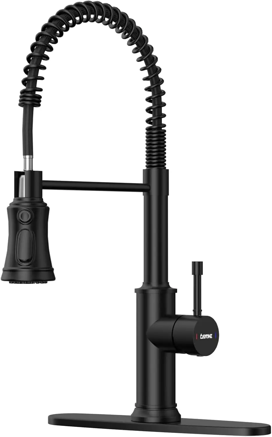 

Matte Black Kitchen Sink Faucet with Pull Down Sprayer Antique, 3 Modes Stainless Steel Spring Vintage Sink Faucet for Ki