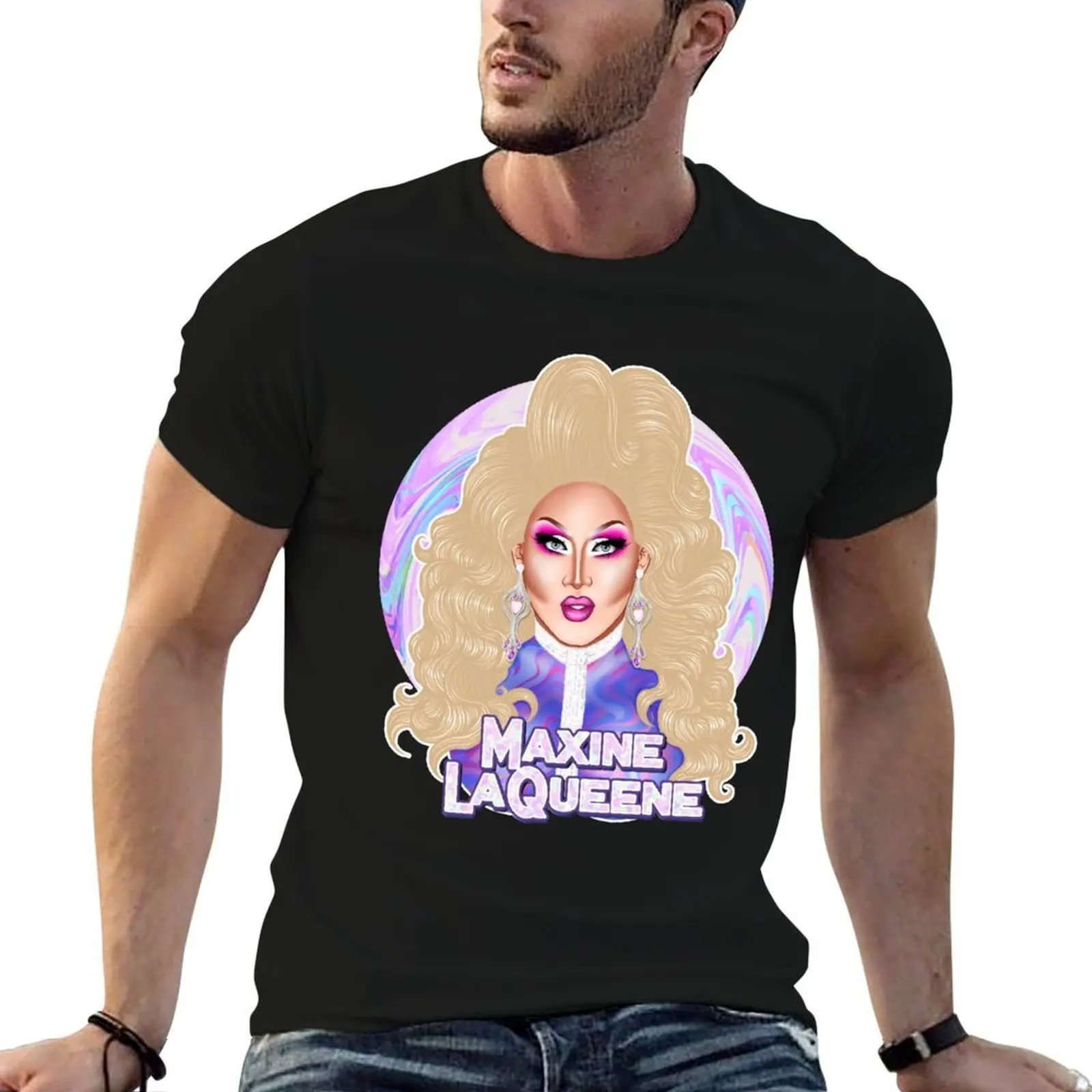 

Maxine Intergalactic Blonde Print T-Shirt t shirt custom print t shirts for man pack cotton T-Shirt