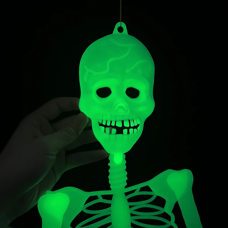 Glow in the Dark Halloween Skeleton Decorations Spooky Bone Shapes for Halloween Haunted House Setup Holiday Party Horror Props