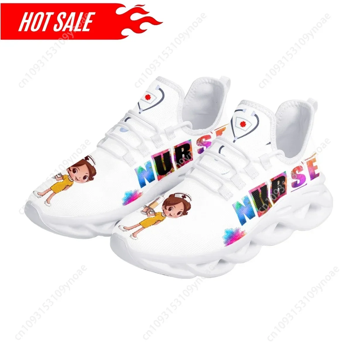 Fashion Nursing Women Sneakers Breathable Mesh Running Shoes for Ladies Female Wear Resistant Walking Footwear 2024