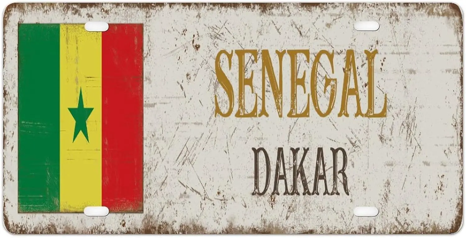 Senegal Car Front Tin Sign Matel metal Plates Tag Novelty Decorative Truck ;