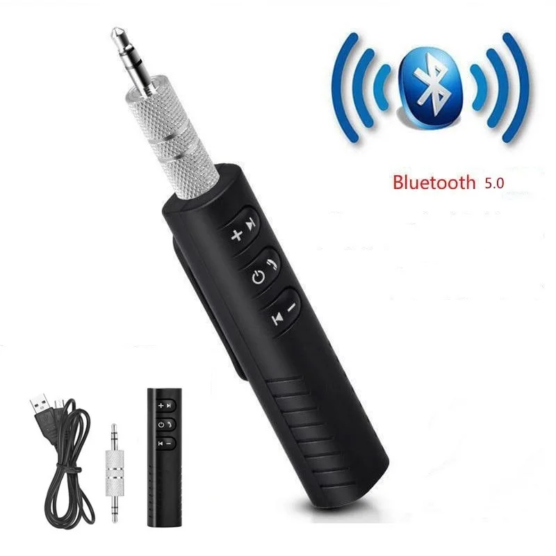 Mini Music Player Wireless Bluetooth 5.0 Receiver Adapter 3.5mm Jack For Car Music Audio Aux A2dp Headphone Reciever Handsfree