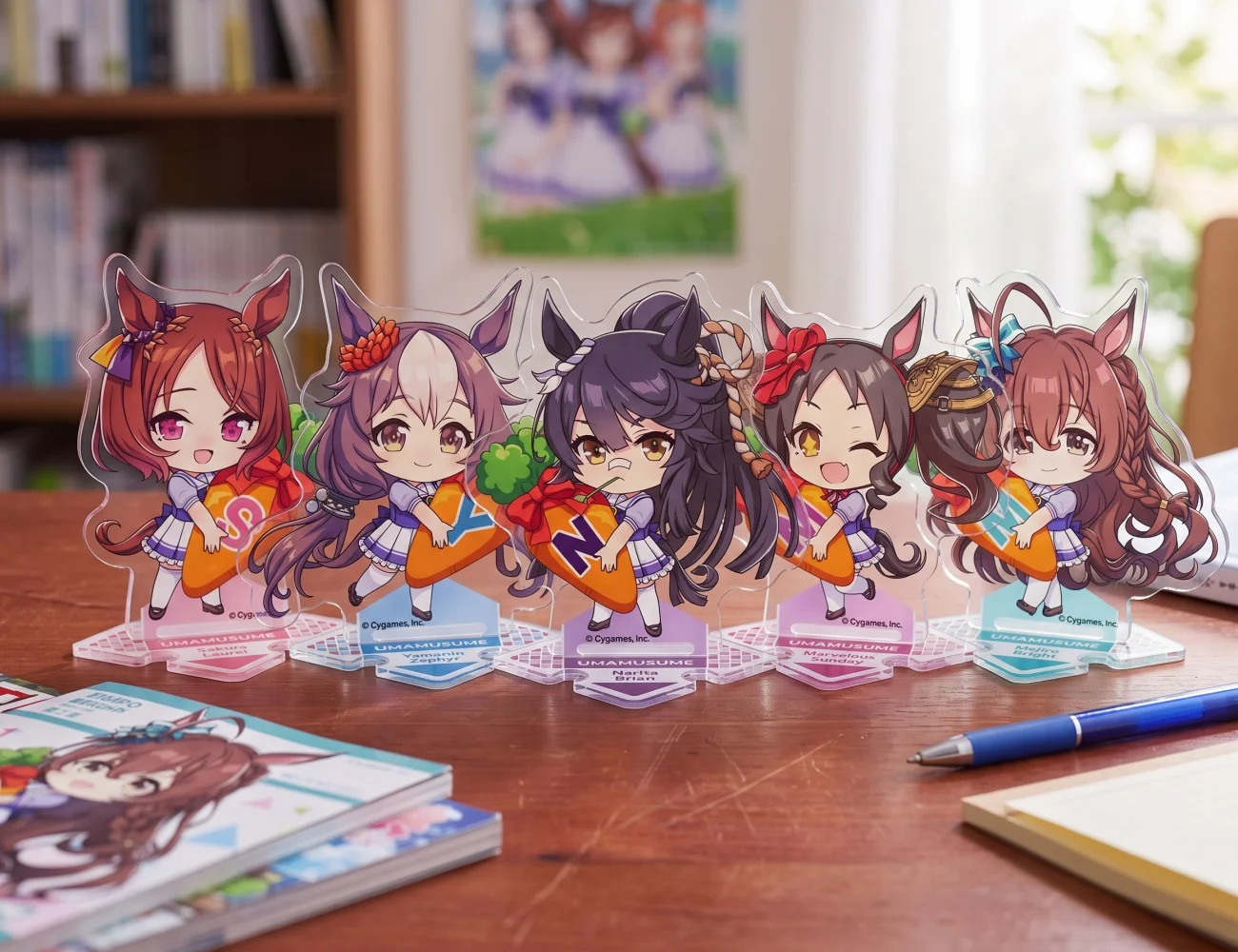 Umamusume Pretty Derby Anime Cute Acrylic Stand Cartoon Character Desk Decoration Collectible Ornament Birthday Gift Keychain