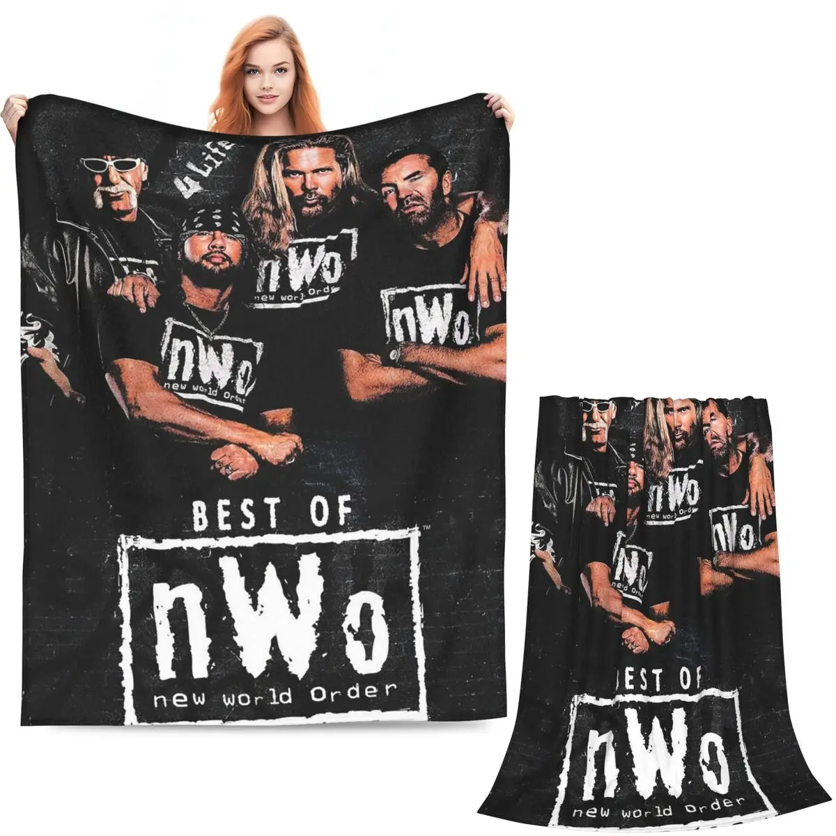 Wrestler NWo New World Order The Third Man Blanket Soft Warm Flannel Throw Blanket Bedspread for Bed Picnic Travel Home Couch