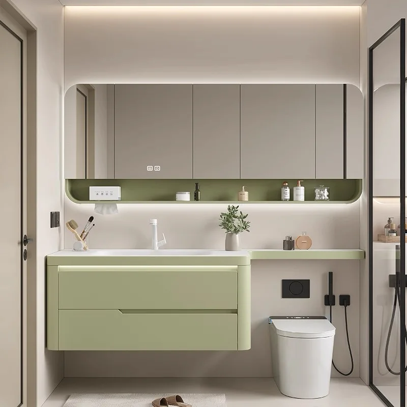 Modern Design Countertop Vanity Bathroom Cabinet With Single Sink for toilet cabinet