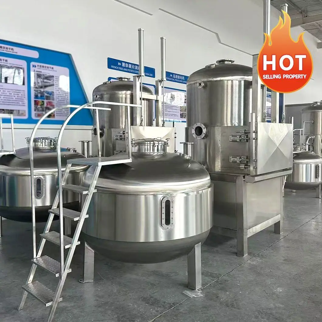 Commercial Vacuum Fryer Machine Multi Raw Material Compatible for Vegetable and Fruit Chips Production