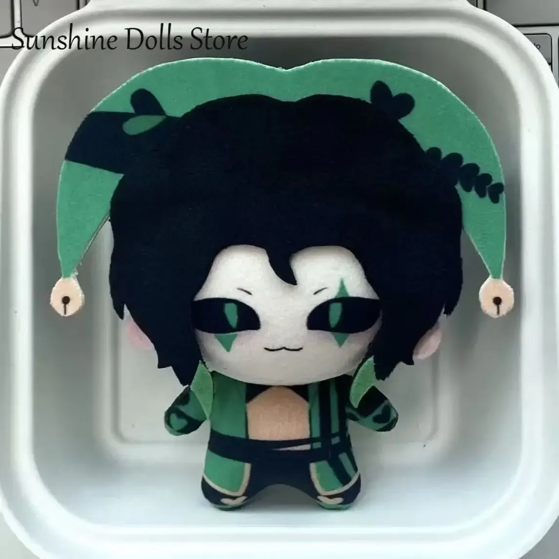 10CM 미니 인형 애니메이션 서커스 하레퀸 피에로 플러시 코스프레 귀여운 봉제 인형 바디 펜던트 키체인 소품 팬 장난감 크리스마스 선물