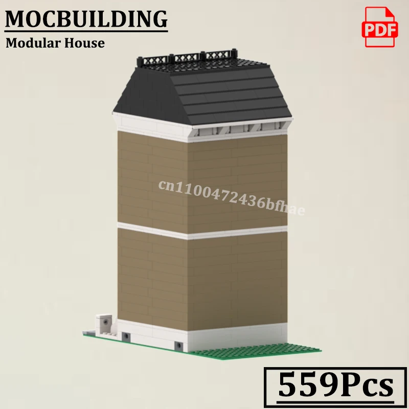 บ้านพร้อมรั้ว ถนนในเมือง อาคารแบบโมดูลาร์ โมเดล MOCBUILDING บล็อกสร้างสรรค์ ตัวต่อ ของเล่น ของขวัญ