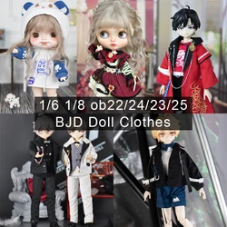 Bjd Doll Clothes Handmade Blythe bjd Skirts suits set kawaii animal 1/6Hoodies 1/8size for Obitsu ob22 Male Female doll body