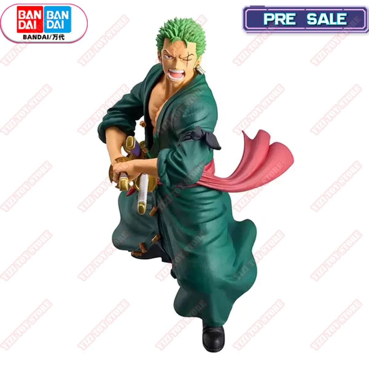 

BANDAI Original Banpresto One Piece Great Routes ZORO Santoryu Anime Figures Action Model Toys