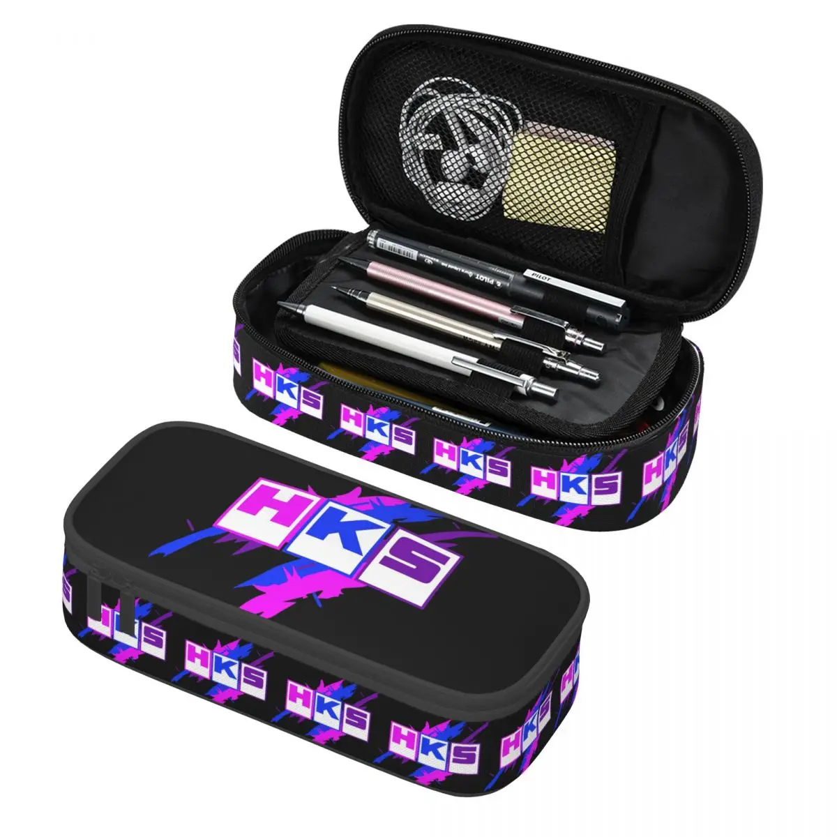 

HKS винтажный пенал с логотипом, пенал для хранения канцелярских принадлежностей, большая вместительная коробка для ручек, сумка-карандаш для детей