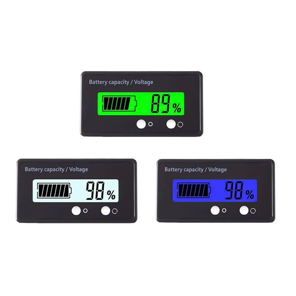 8-120V 6-73V Battery Capacity Display Meter Lithium Battery Lead-acid Battery Voltage Level Indicator Monitor 12V 24V 36V 48V