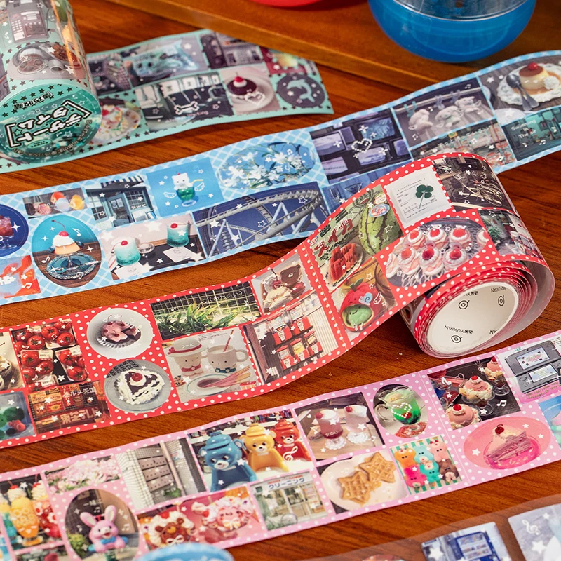 

Cute Dessert Vintage Washi Tape for Scrapbooking Gaka Pencil Case Decor Kawaii Journal Diary DIY Retro Snack Theme Craft Supplie